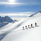 Skiing bodyguards in St. Anton, Austria